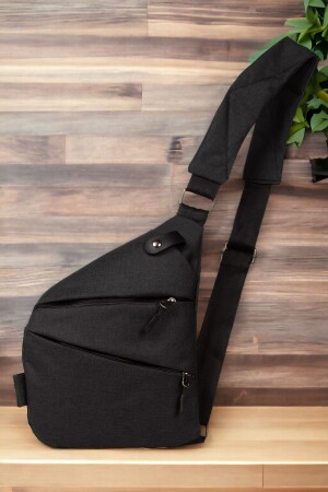 Erkek Siyah Renkli. Suya Dayanıklı Keten Kumaş. Çapraz Omuz Çantası. Hafif Heybe Çanta NWPHYBE2058 - Newish