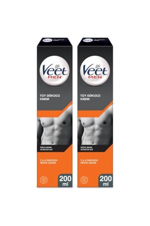 Erkeklere Özel Tüy Dökücü Krem Normal Ciltler 200 ml X2 Adet PKTVEETMNTYDKC200X2 - 1