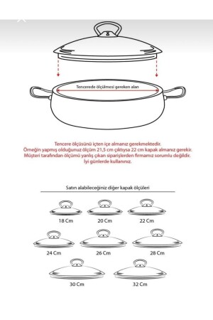 Ermiya Tencere Ve Tavalar Için Cam Kapak - 28 Cm 4070 - 3