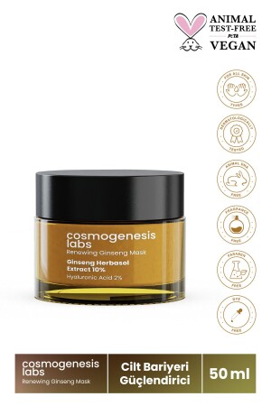 Erneuernde Ginseng-Maske, 50 ml, vegan, Barrierestärkung, Linienerscheinungsregulator (10 % GINSENG), CGL205 - 1