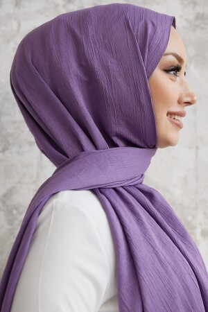 Erva Crinkle-Seiden-Hijab-Schal – Dunkellila OZ3000 - 3
