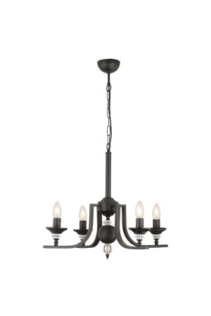 Erza 4-teilige schwarze moderne Pendelleuchte Schlafzimmer Retro Wohnzimmer Kronleuchter 3694-04-BL - 4