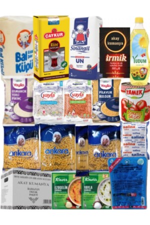 Erzak yardım paketi kumanya kolisi 18 parça - Yayla