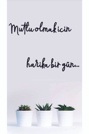 Es ist ein toller Tag, um glücklich zu sein. Graffiti-Gemälde aus Holz - 3