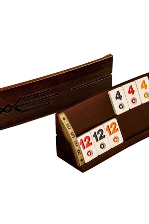 Eser Oval Okey Set – Natürliches Holz Oval Okey Set (101 Okey Game Set) Holz 1. Klasse Massiv - 3