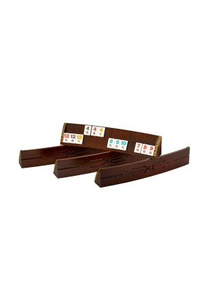 Eser Oval Okey Set – Natürliches Holz Oval Okey Set (101 Okey Game Set) Holz 1. Klasse Massiv - 5