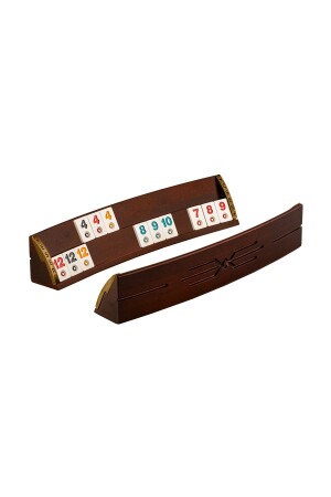 Eser Oval Okey Set – Natürliches Holz Oval Okey Set (101 Okey Game Set) Holz 1. Klasse Massiv - 7