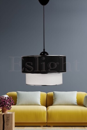 مـنـز-جوم مودرن لمبـانة معلقة واحدة شمعة سوداء فضية ES-sk08 ES-SK01A - Eslight