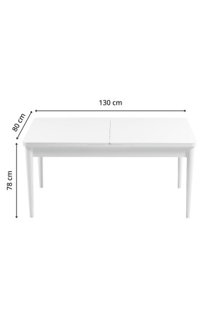 Esstisch aus Holz, Schmetterlingstisch, ausziehbarer Tisch für 6 Personen, HMNMASA001 - 3