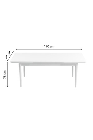 Esstisch aus Holz, Schmetterlingstisch, ausziehbarer Tisch für 6 Personen, HMNMASA001 - 5