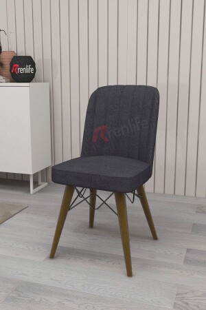 ESSTISCH AUSZIEHBARER TISCH FÜR 6 PERSONEN STUHL (KAREGOLD DARK GREY CHAIR KEMENÇE) - 4