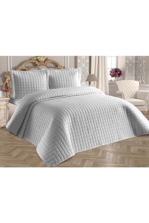 Estiva Doppelbett-Tagesdecke, Grau - 4