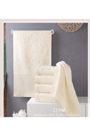 MNZ-Etamin Kanavice طلاء 12 قطعة كريم 50x90 منشفة يد ووجهه 12AYHN5x9SCKSZcream - AYHANHOME