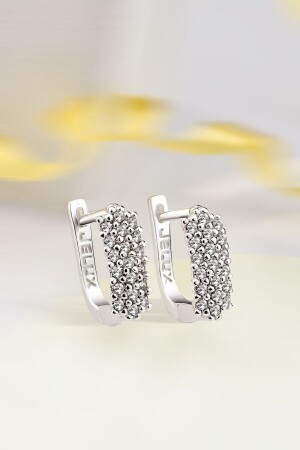 Eternity-Ohrring aus 925er-Sterlingsilber mit Zirkonstein - 3