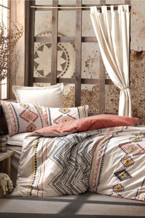 Ethnic Çift Kişilik Nevresim Takımı Felix Kiremit 8680108048900 - Cotton Box