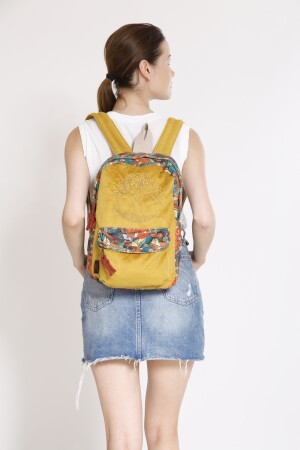 Ethnischer authentischer Bohemian-Rucksack mit Baum-des-Leben-Stickerei - 5