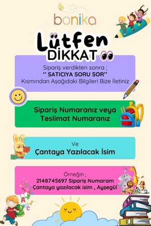 Etikete İsim Yazıyoruz - Pembe Teddy Kreş Ve Okul Öncesi Çocuk Sırt Çantası - 3