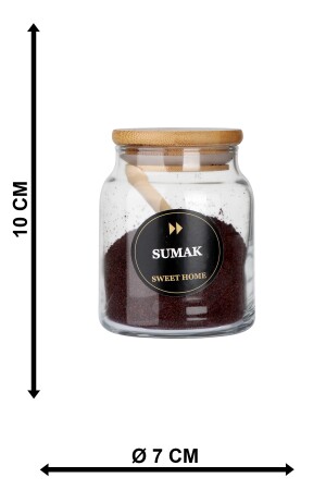 Etiketli, Bambu Kapaklı Ve Kaşıklı 12'li Lüx Baharat Takımı 300ml TYC00799985904 - 6