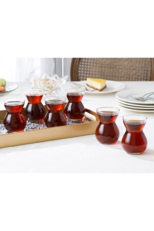 Etnik Cam 6'lı Çay Bardağı 140 ml - 2