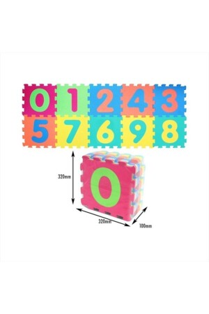 Eva 10 Parça Puzzle Oyun Matı Numaralar - STT-1001B3 - 2