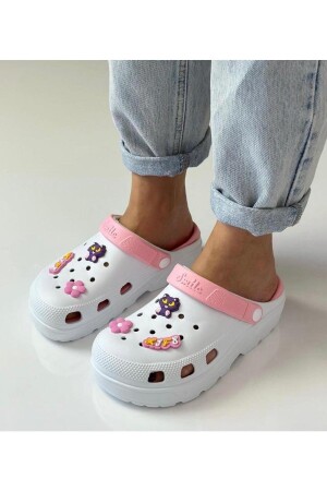 Eva Önü Kapalı Çift Taban Bahçe Banyo Hastane Aşçı Terliği Cross Terlik Modeli 3figürlütvf - mustey