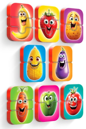 كلمات الطفل بدون مغناطيسة من النباتات والفواكه عندما تكون رطبة - Evakanca