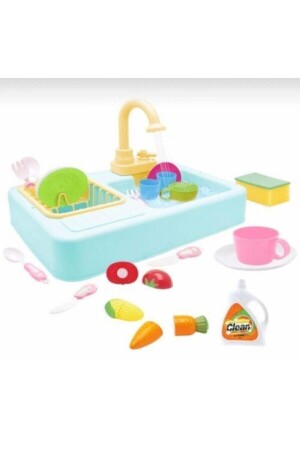 مجموعة من ألعاب المطبخ تعمل بطارية زرقاء - Kayyum Oyuncak
