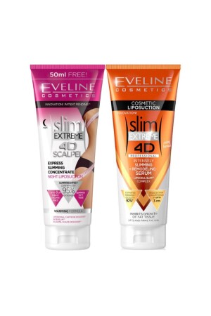 Eveline Slim Extreme 4d Scalpel Express Konzentrierte Nachtfettabsaugungscreme 250 ml Intensive Slim Eveline. 900 - 2