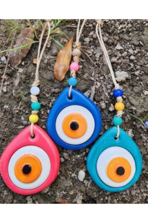 Evil Eye Bead 3 Stück Gartenbalkon Wanddekoration Dekorativer Baumschmuck für Zuhause und Hotel - 9