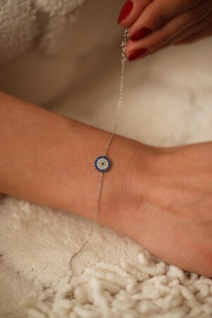 Evil Eye Modell 925 Sterling Silber vergoldetes italienisches Armband - 3