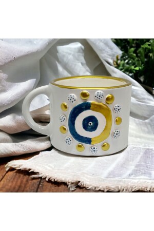 Evil Eye Perlen handgemachte Kaffeetasse Tasse großer böser Blick - 1