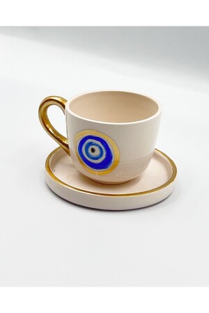 Evil Eye Perlen Kaffeetasse KİMYAC03 - 2