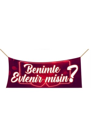 Evlilik Teklifi Pankartı- Benimle Evlenir Misin? - Kutay Dijital