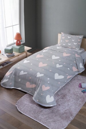 قلوب من النمط من النمط الموحدة لفراش واحد و مجموعة الوسائد - Evpanya