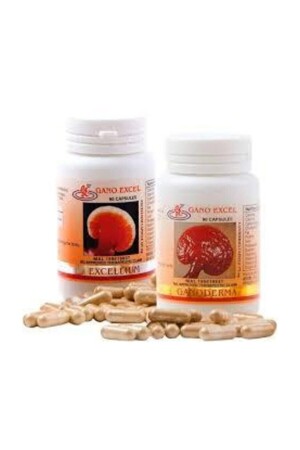 Excel Ganoderma 90 Kapsül - Excellium 90 Kapsül 2li Set Takviye Edici Gıda - 2