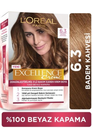 Excellence Creme Haarfärbemittel 6. 30 Mandelbraun - 1