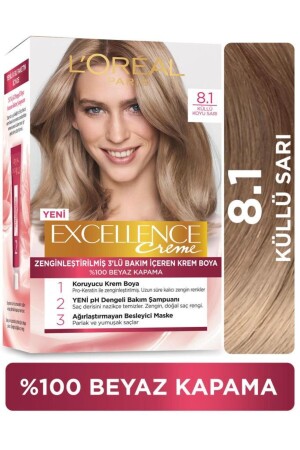 Excellence Creme Haarfärbemittel 8. 1 Dunkelblond Aschig 13831 - 1