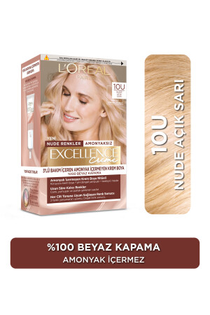 Excellence Creme Nude Renkler Saç Boyası – 10u Nude Açık Sarı ECNUSB - 1