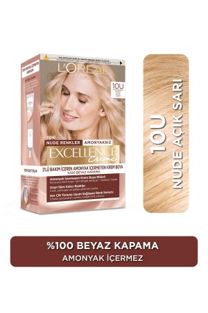 Excellence Creme Nude Renkler Saç Boyası – 10u Nude Açık Sarı - 2