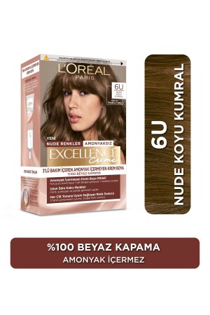 Excellence Creme Nude Renkler Saç Boyası – 6u Nude Koyu Kumral - 1