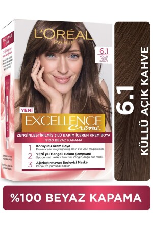 Excellence Creme Saç Boyası - 6.1 Küllü Açık Kahve - 2