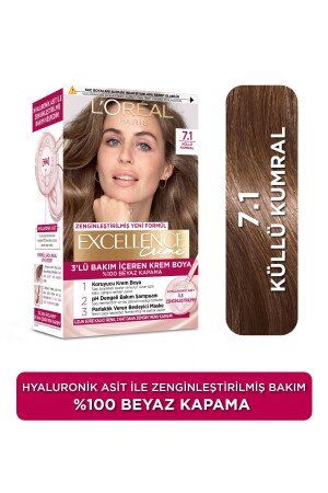 Excellence Creme Saç Boyası 7.1 Kumral Küllü - 1