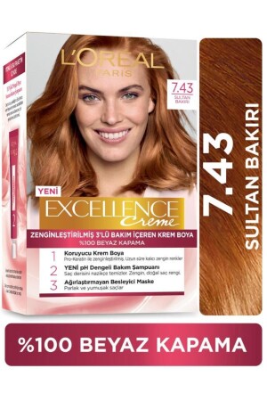 Excellence Creme Saç Boyası 7.43 Sultan Bakırı - 1