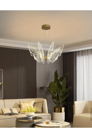 Exclusive Collection Luxury Modern Kelebek Sarkıt Led Avize Gold Sarı Kademeli 3 Renk burenzecollection2023 - burenze