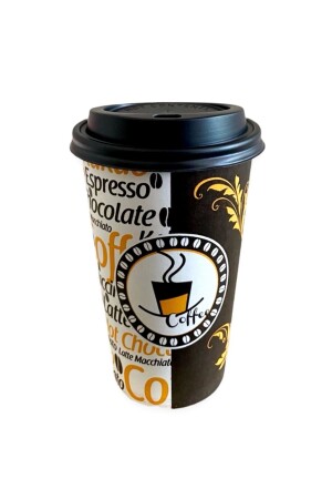 [ Excodi Cup ] 12 Oz Kapaklı Karton Bardak 300 ml - 100'lü - Kaliteli Bardak | Kahve 15328985 - 3