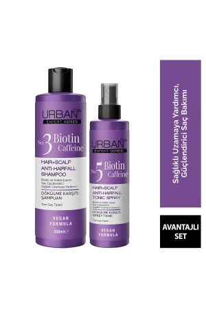 Expert Biotin und Koffein Anti-Haarausfall-Shampoo + Tonikum – hilft für schnelles Wachstum – vegan - 1