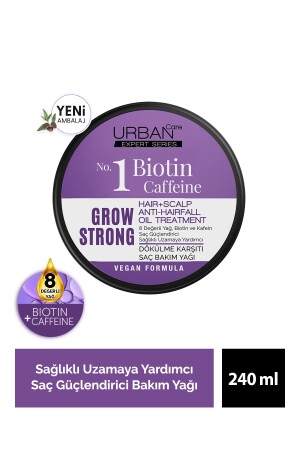 Expert Biotin ve Kafein Grow Strong Saç Güçlendirici Bakım Yağı-Vegan-240 ml - 1