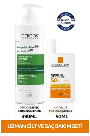 Experten-Haut- und Haarpflegeset: Anthelios Gesichts-Sonnenschutz 50 ml & Dercos Anti-Schuppen-Shampoo 390 ml 8681689317386 - 1