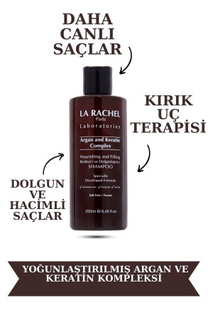 Extra Hacim Etkili Yoğunlaştırılmış Argan Ve Keratin Kompleksi Şampuan Tuzsuz Özel Formül 250 ml - 4