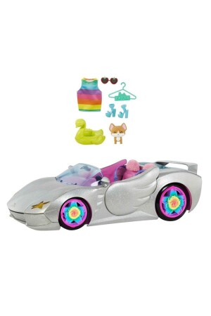 Extra Işıltılı Gümüş Rengi Iki Kişilik Araba Hdj47 - Barbie